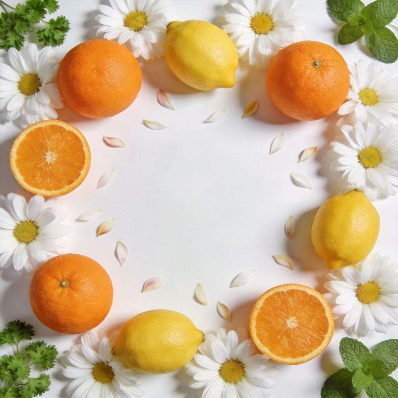 柑橘花香环绕图片