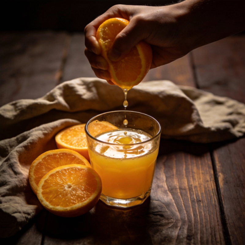 橙汁滴落瞬间图片