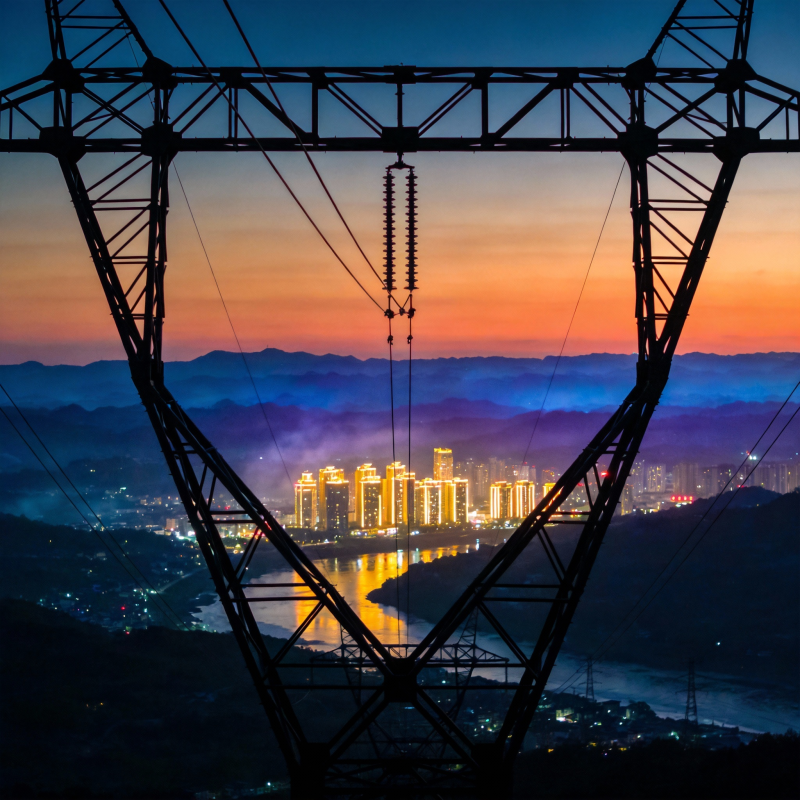 铁塔映城夜景图片