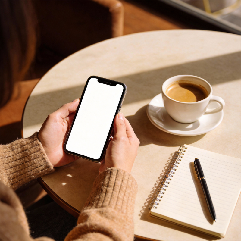 咖啡时光 手机相伴图片