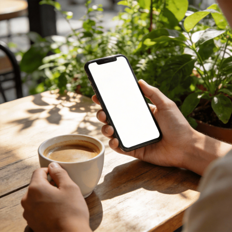 咖啡时光 手机相伴图片