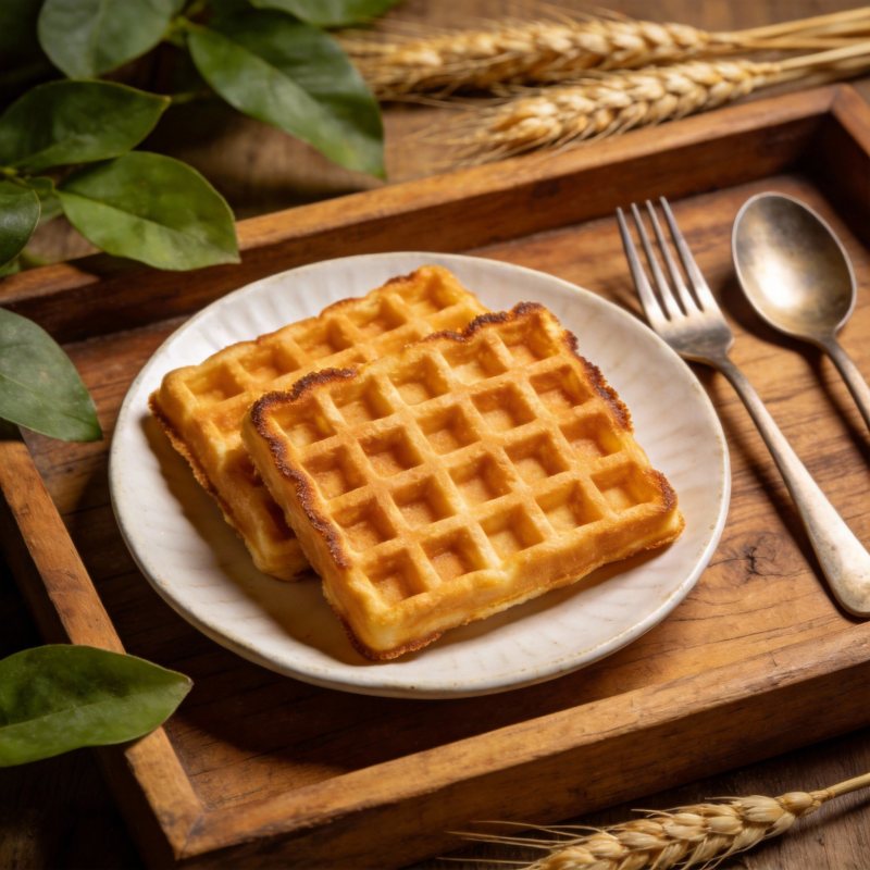 金黄华夫饼 香脆可口图片