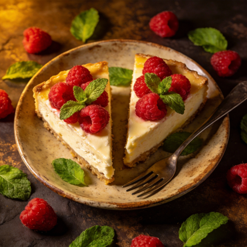 覆盆子芝士蛋糕图片