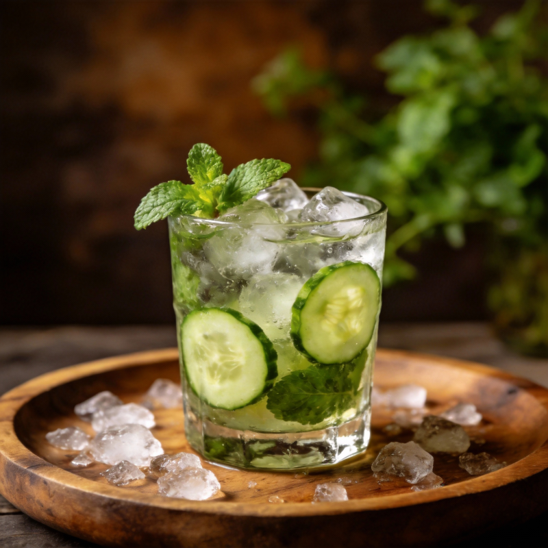 清爽黄瓜薄荷饮图片