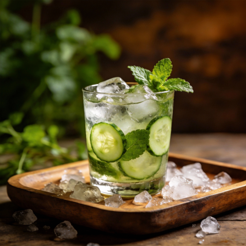 清爽黄瓜薄荷饮图片