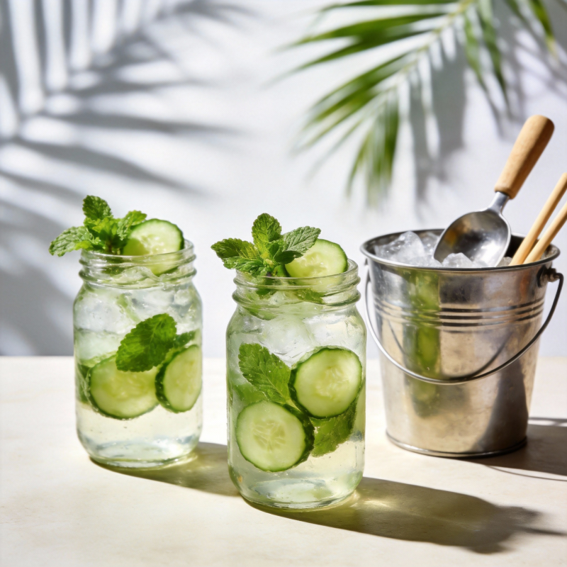 清凉薄荷黄瓜饮图片