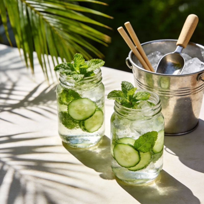 清凉薄荷黄瓜饮图片