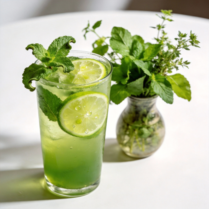 清新薄荷青柠饮图片