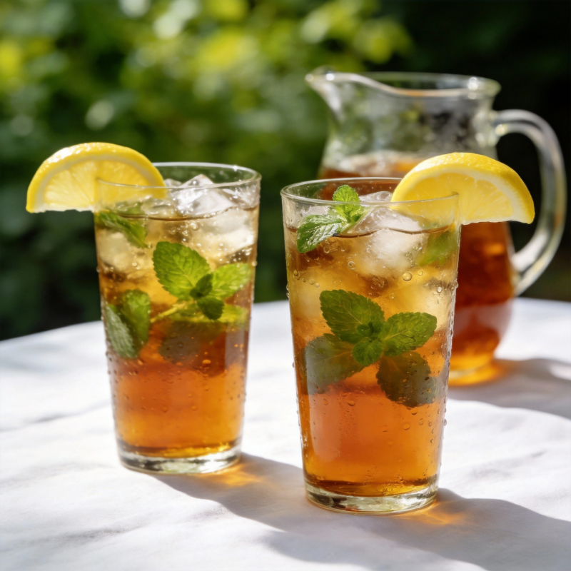 冰茶柠檬薄荷饮图片