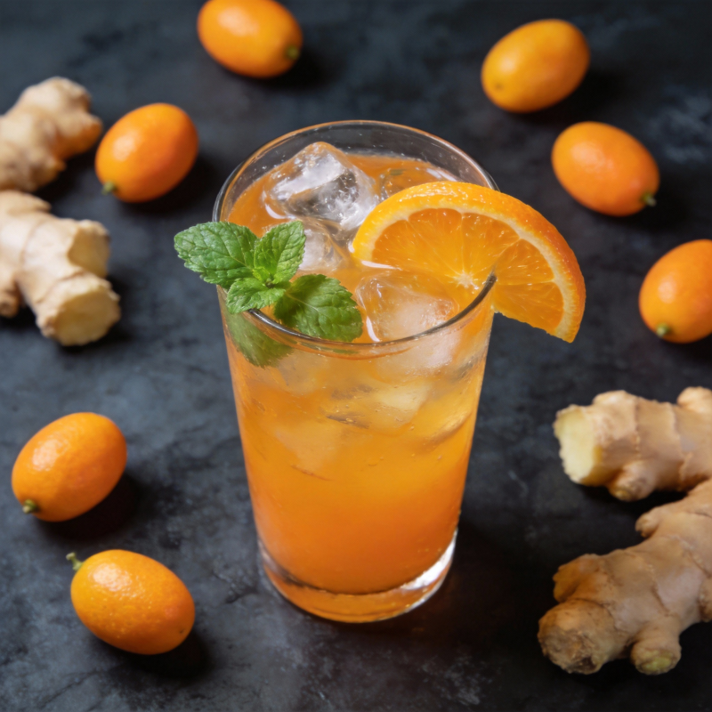金桔姜汁冰饮图片