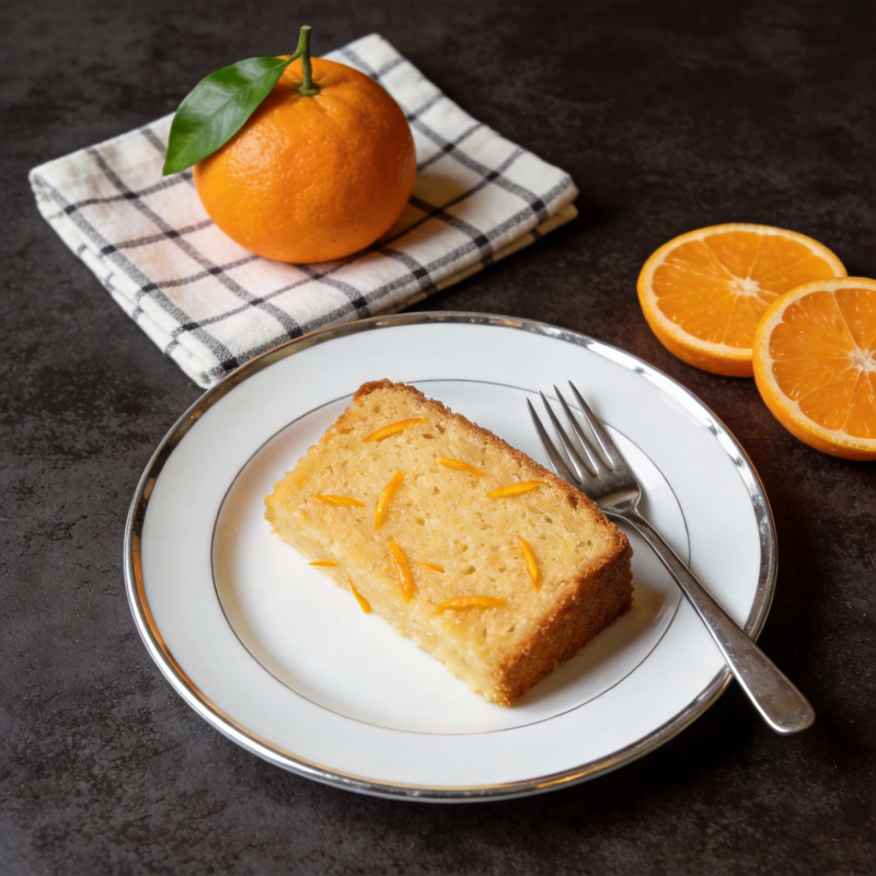 橙香蛋糕 清新可口图片
