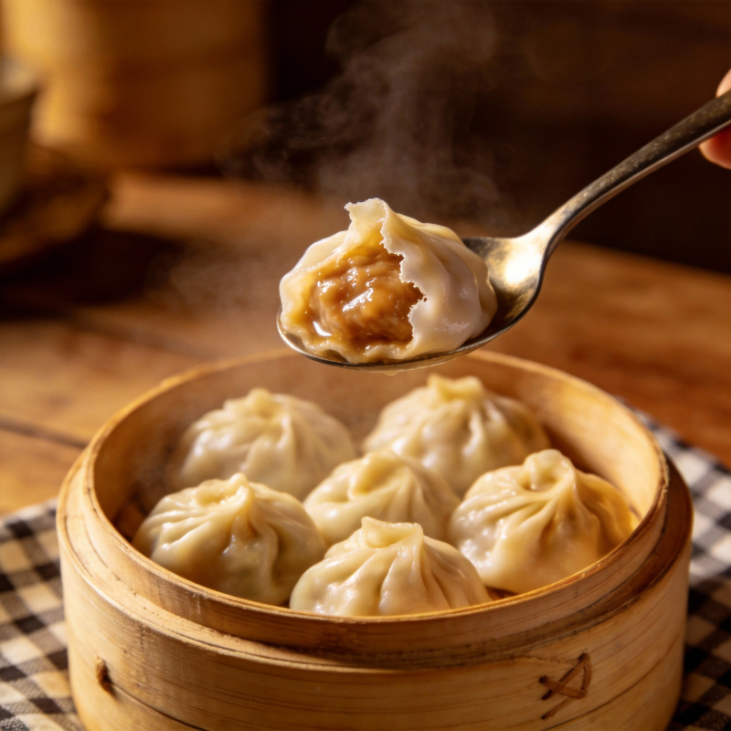 热腾腾的蒸饺图片