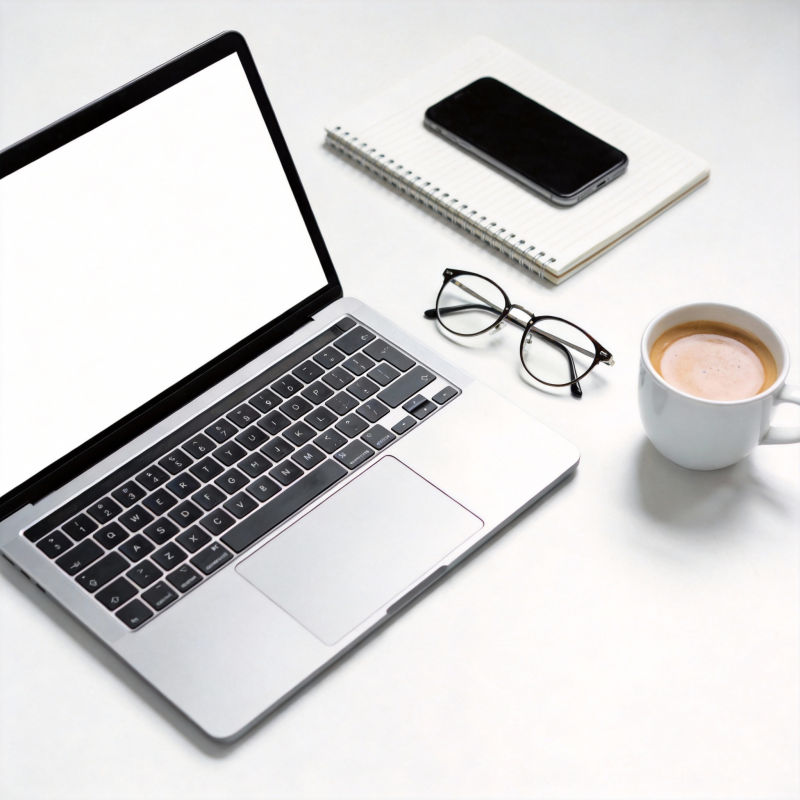 办公桌面一角图片