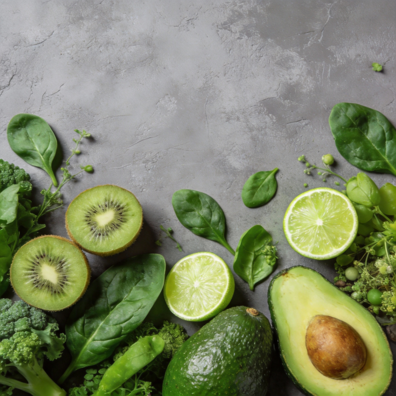 绿色蔬果拼盘图片