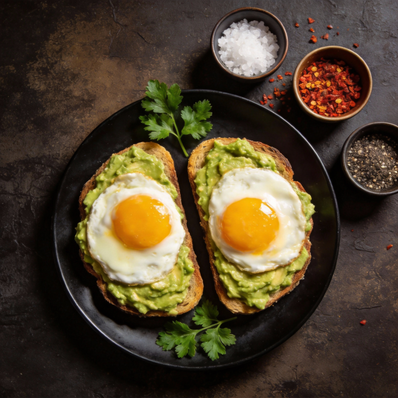 牛油果煎蛋吐司图片