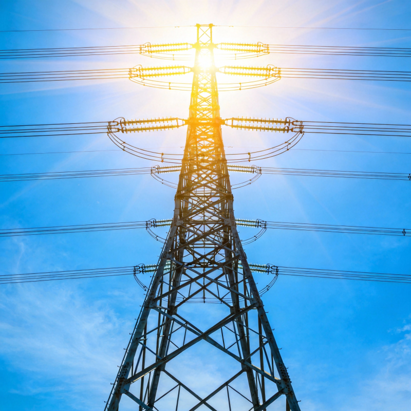 电塔映日辉图片