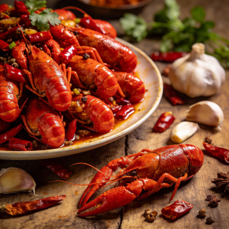 麻辣小龙虾盛宴图片