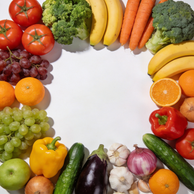 缤纷蔬果环绕图片