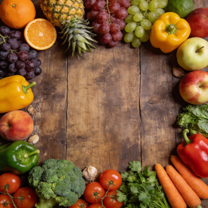 新鲜果蔬环绕图片