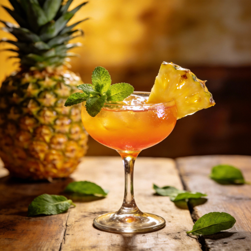 菠萝薄荷鸡尾酒图片