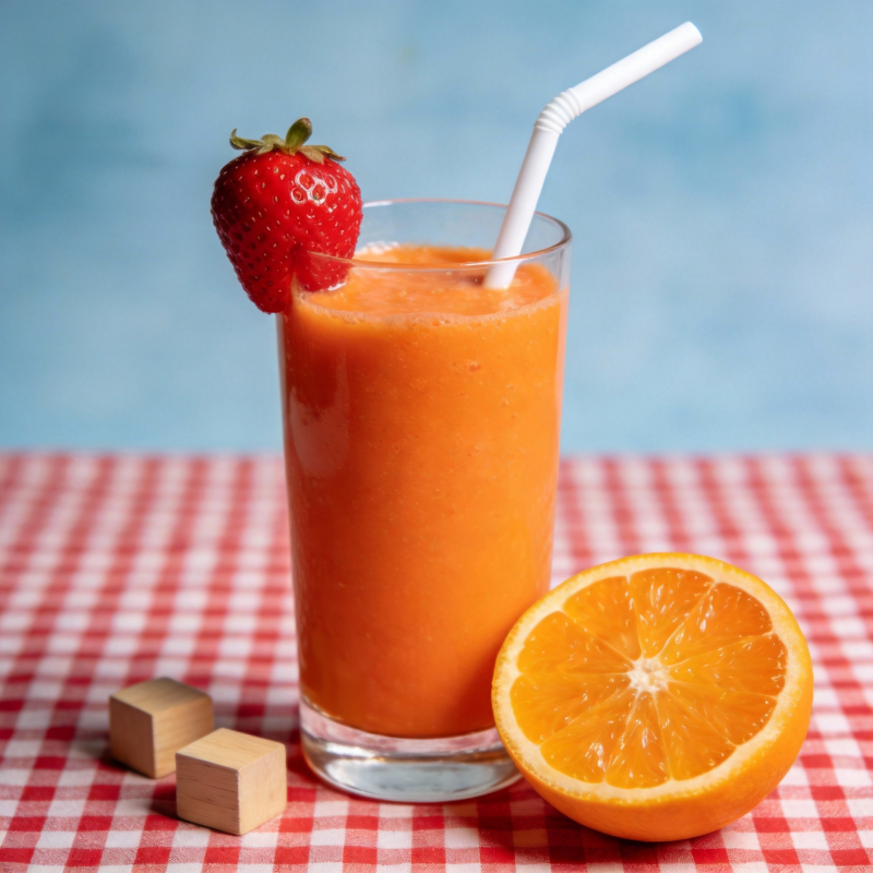 草莓橙汁饮品图片