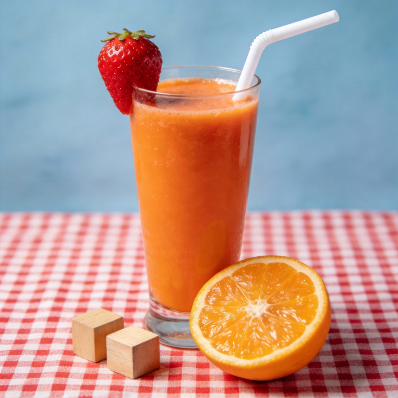 橙汁草莓饮图片