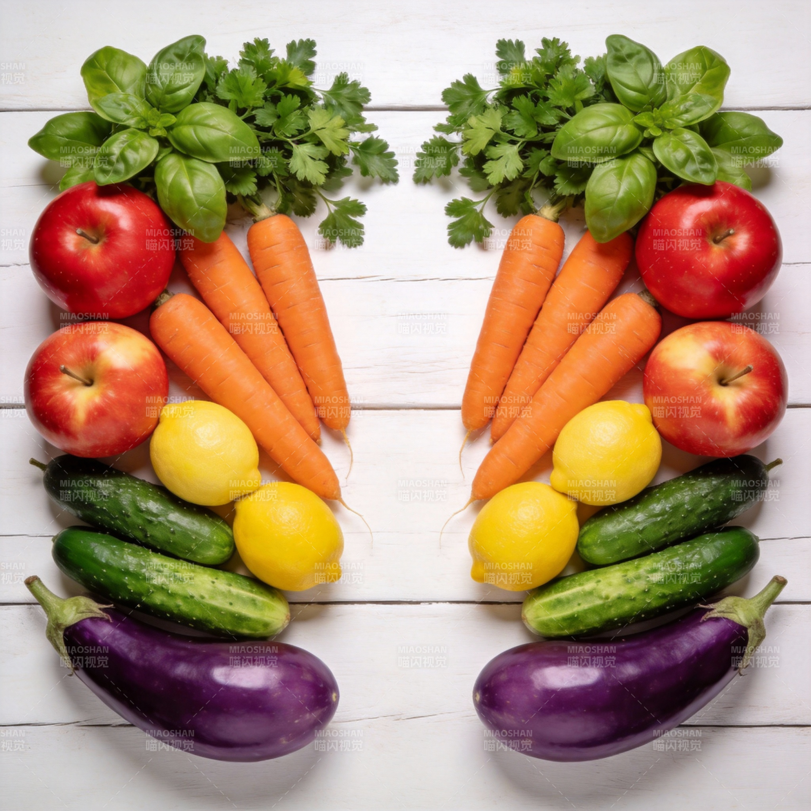 新鲜蔬果拼盘图片
