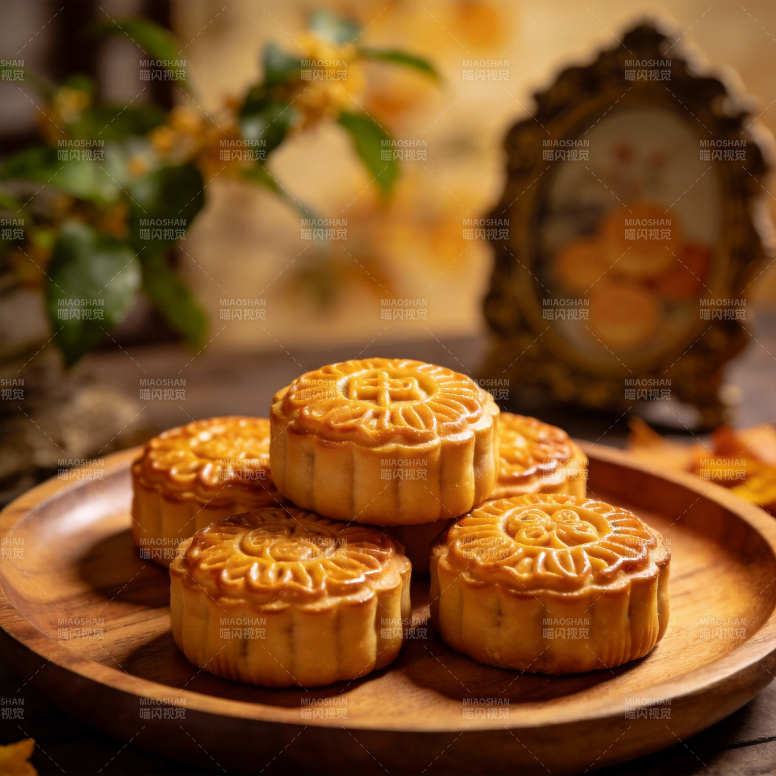 中秋月饼香满园图片