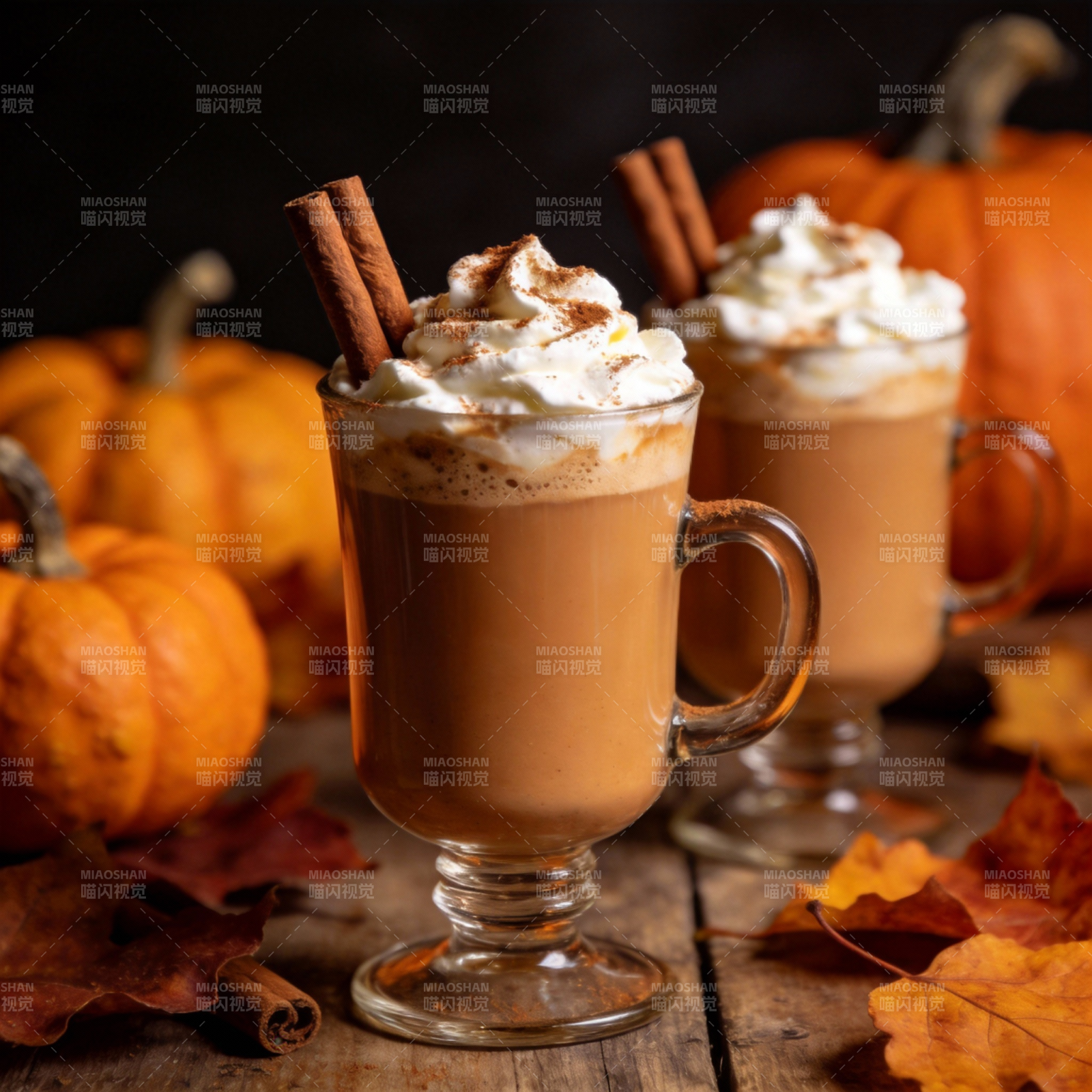 南瓜拿铁秋日暖饮图片