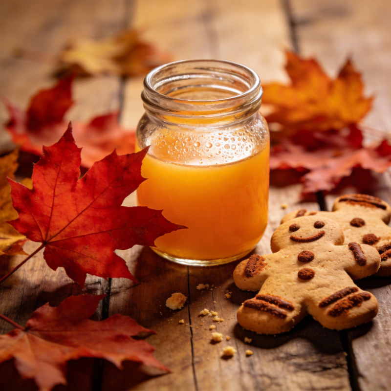 秋日暖饮与姜饼图片