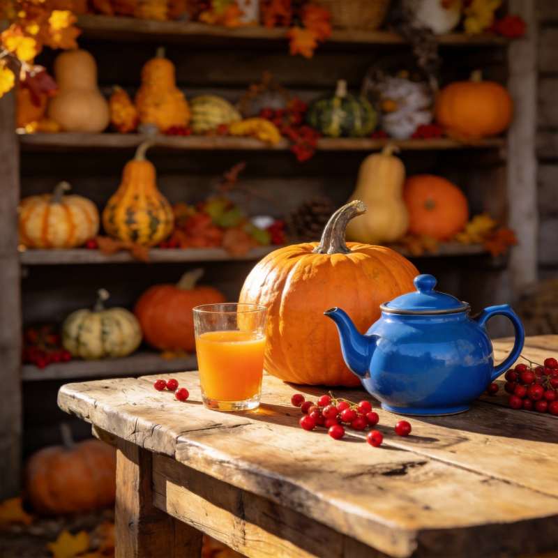 秋日南瓜茶饮图片