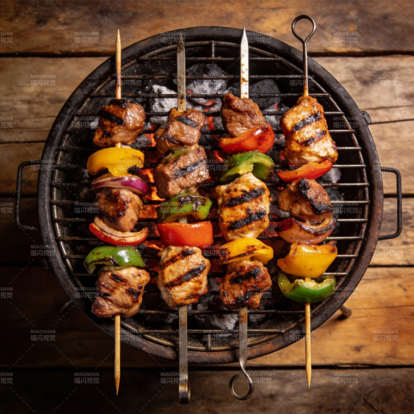 烤肉串美味诱人图片