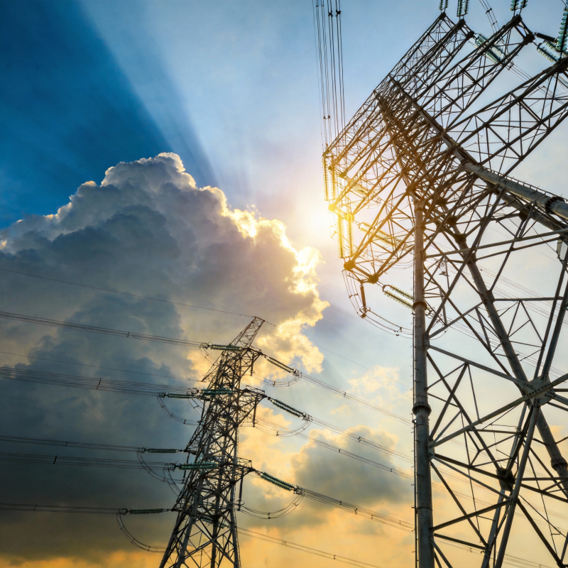 电塔映日辉图片