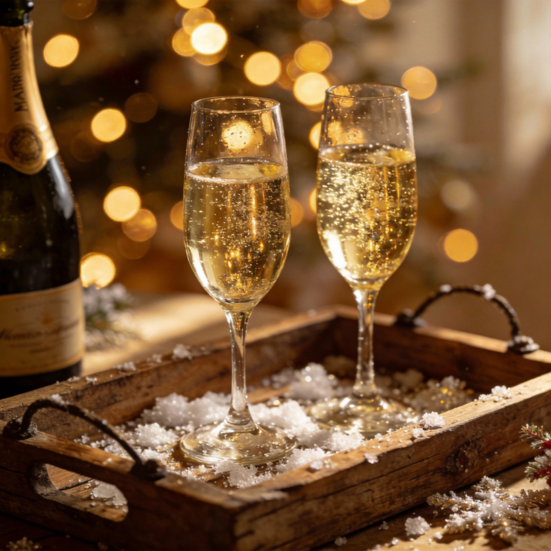 香槟共庆佳节图片