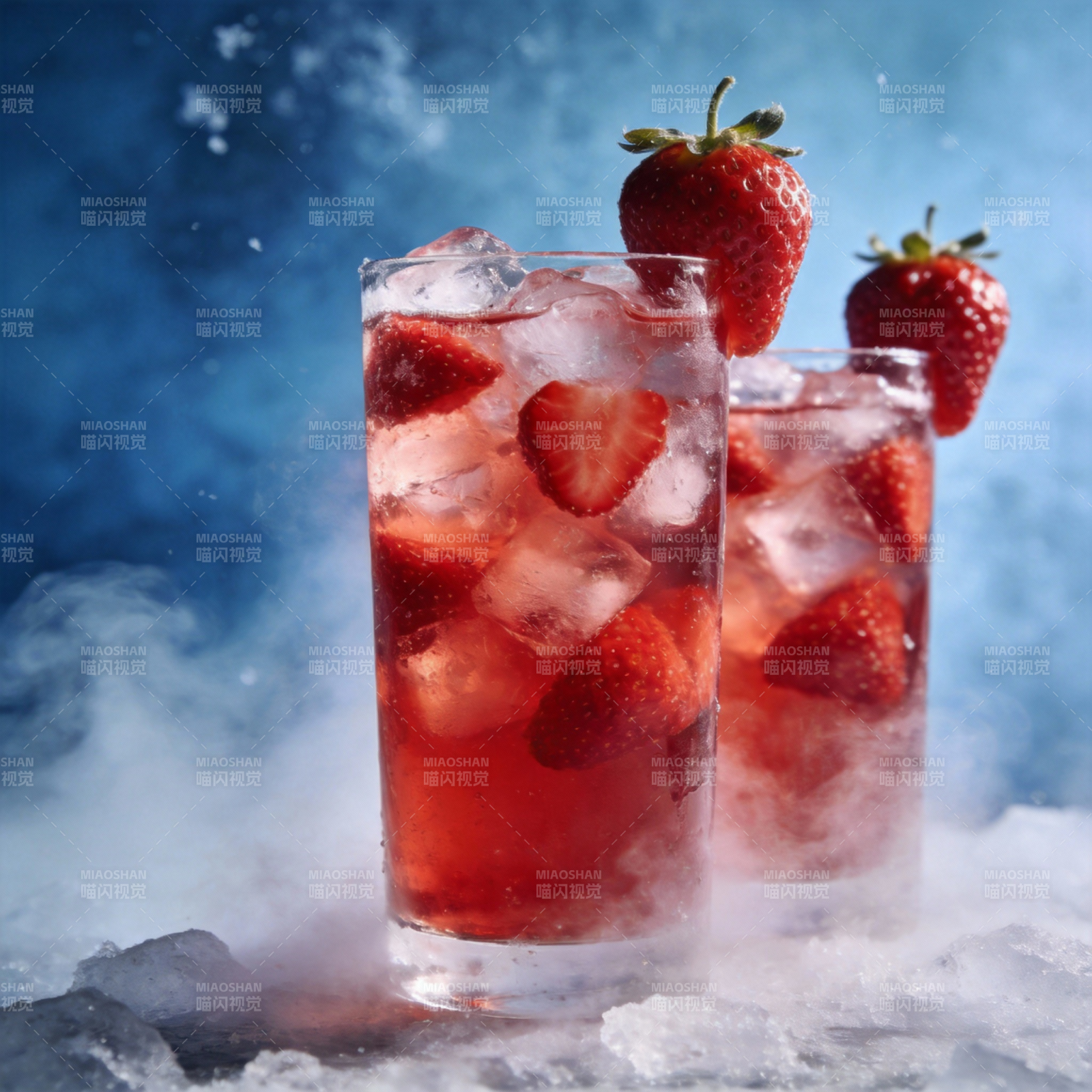 草莓冰饮 清凉一夏图片