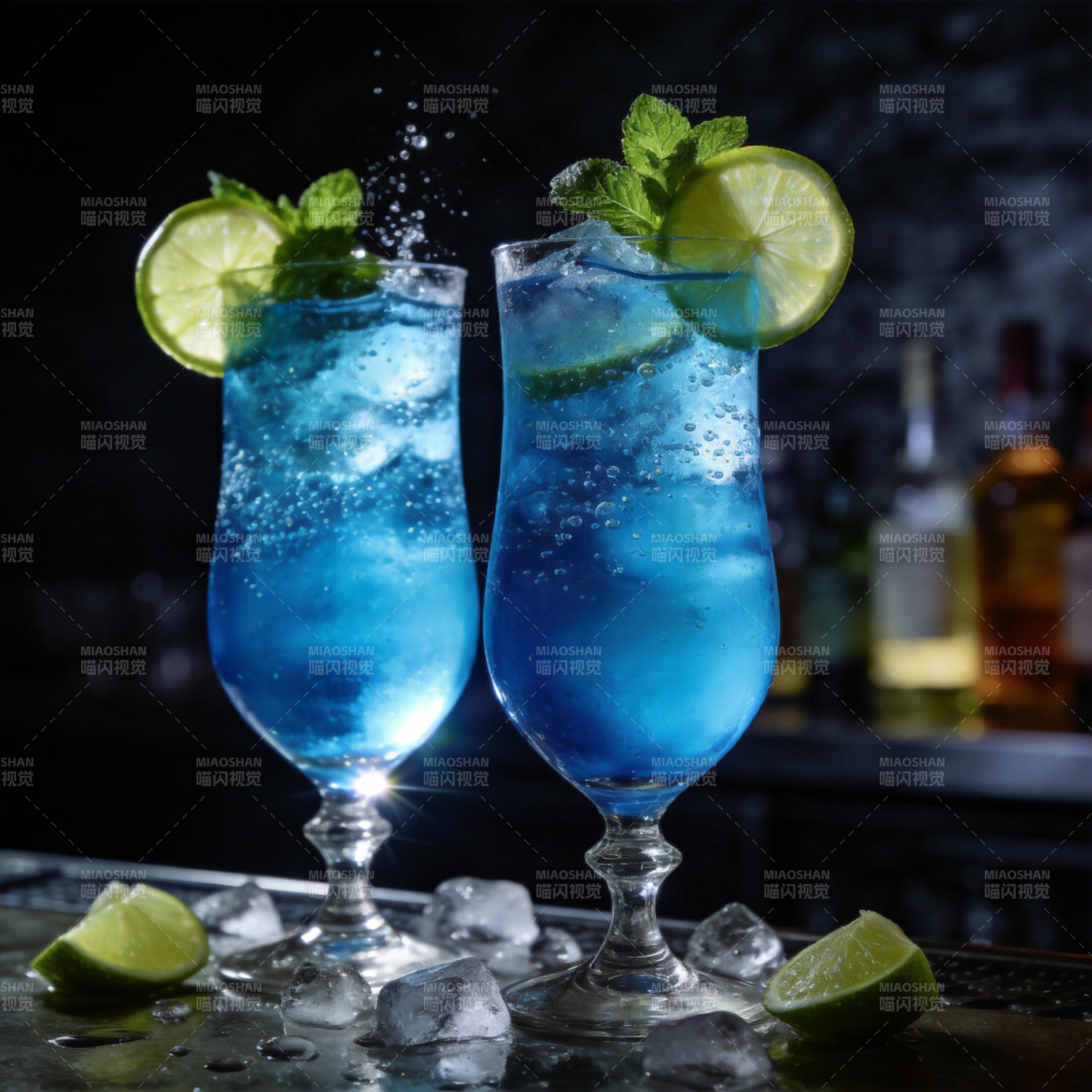蓝调鸡尾酒图片