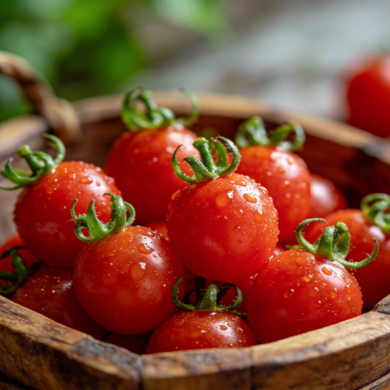 鲜红樱桃番茄图片