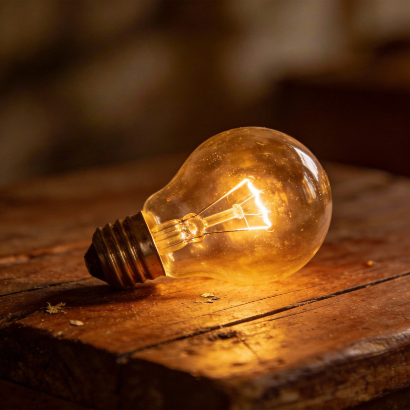 温暖的灯泡光芒图片