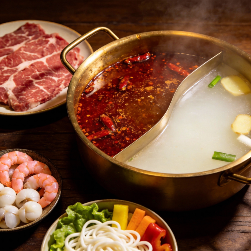 鸳鸯火锅盛宴图片