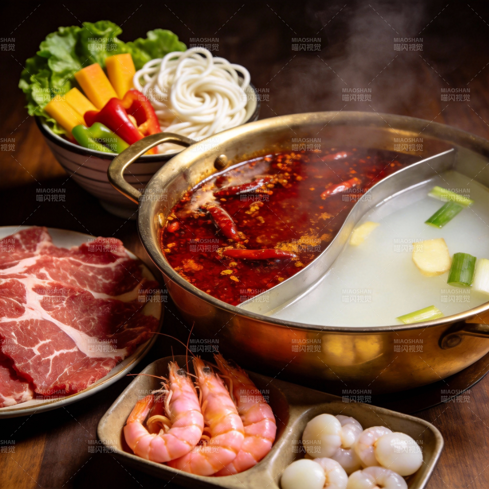 鸳鸯火锅盛宴图片