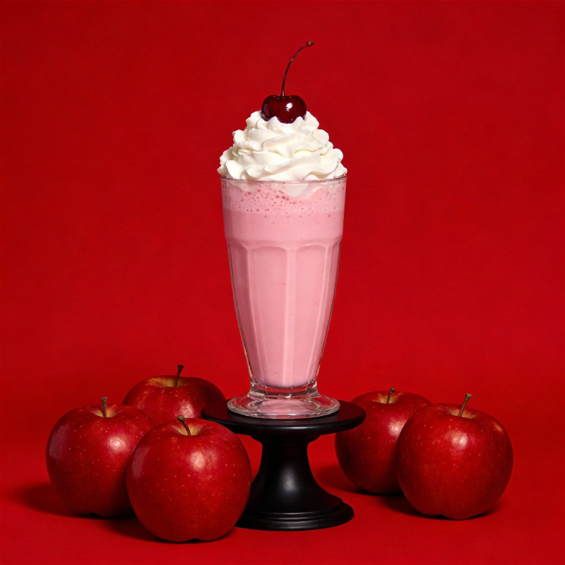 草莓奶昔配樱桃图片