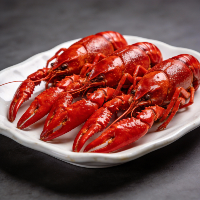 鲜红小龙虾上桌图片