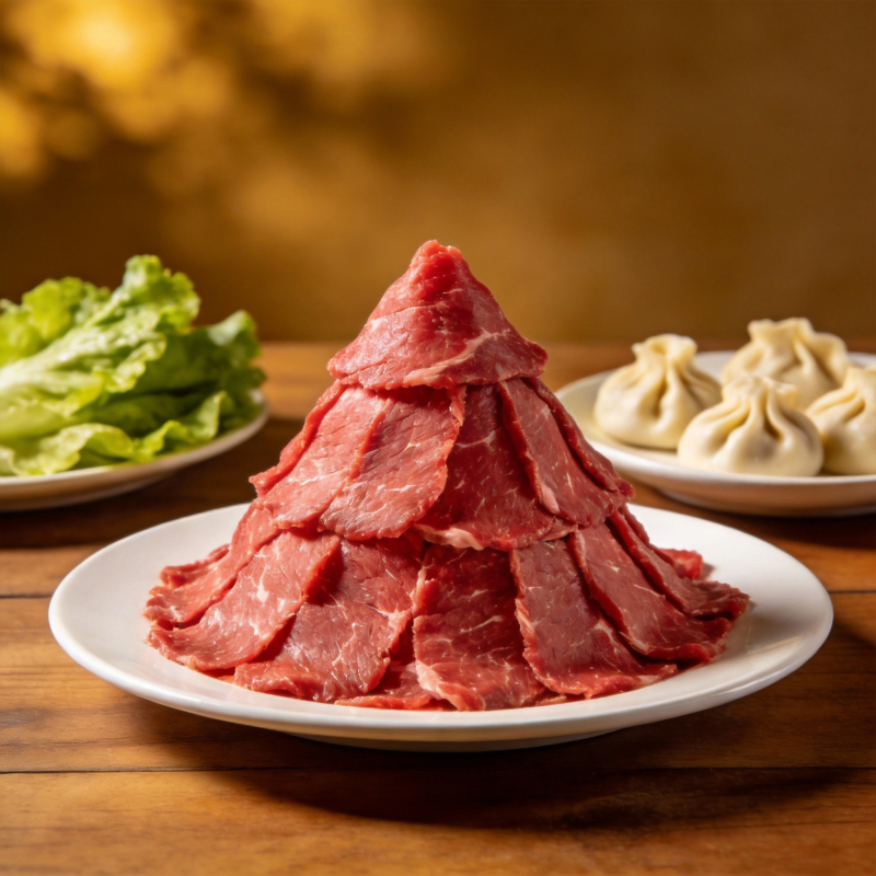 肉塔配菜精致呈现图片