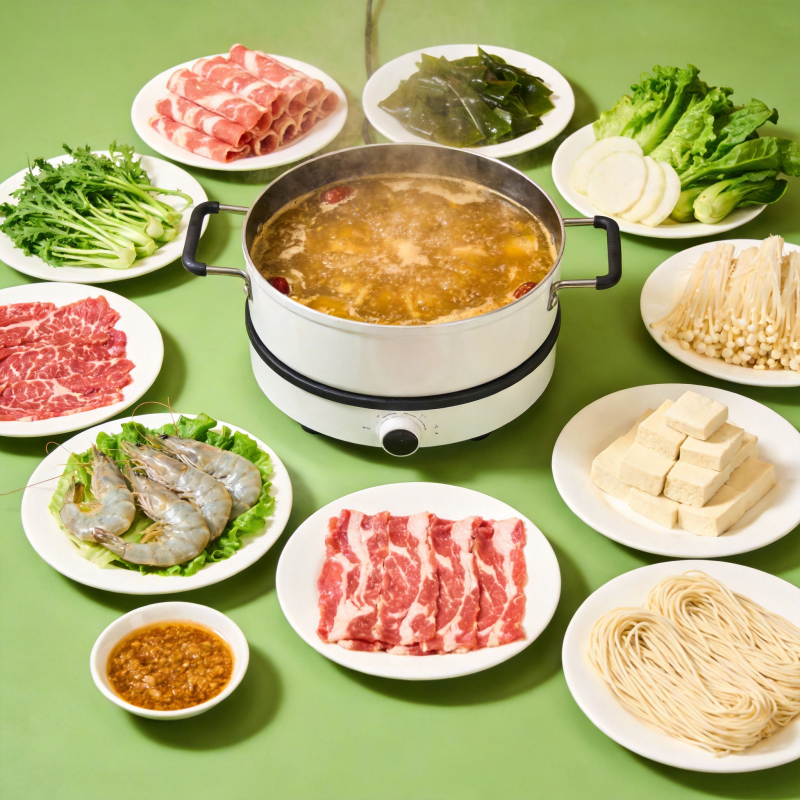 火锅食材盛宴图片