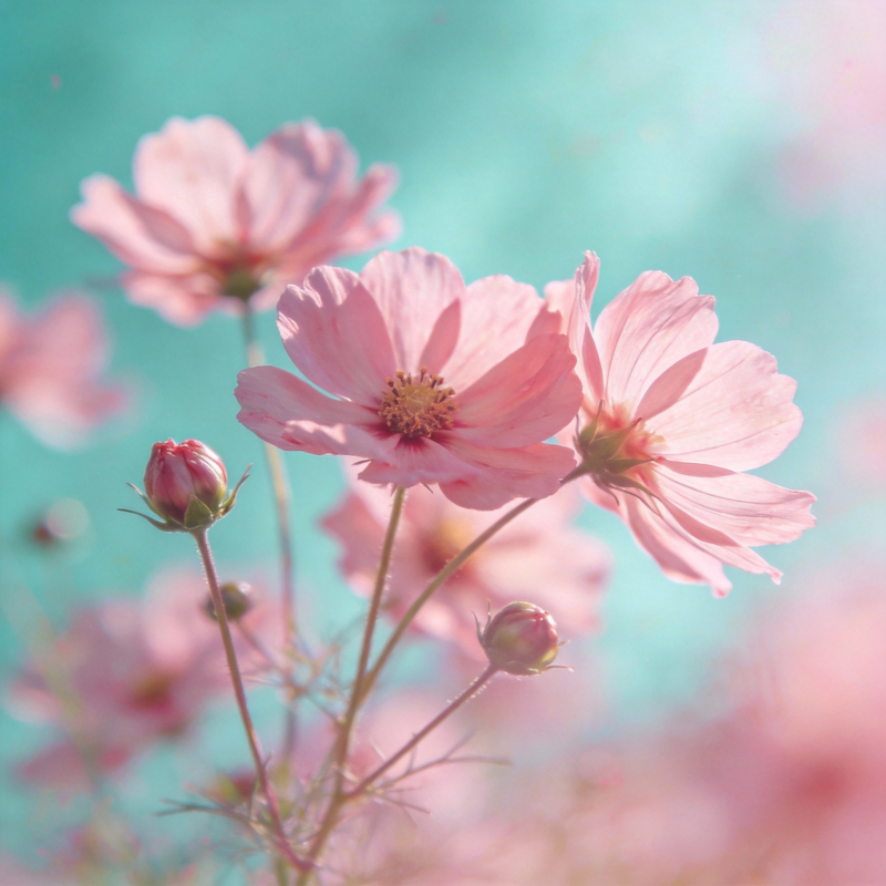 粉花绽放 春意盎然图片