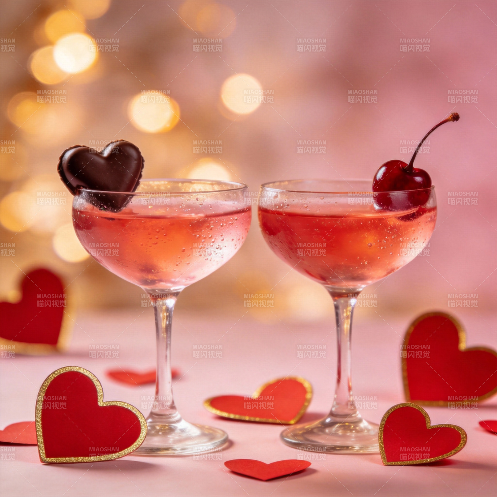 浪漫双杯情图片