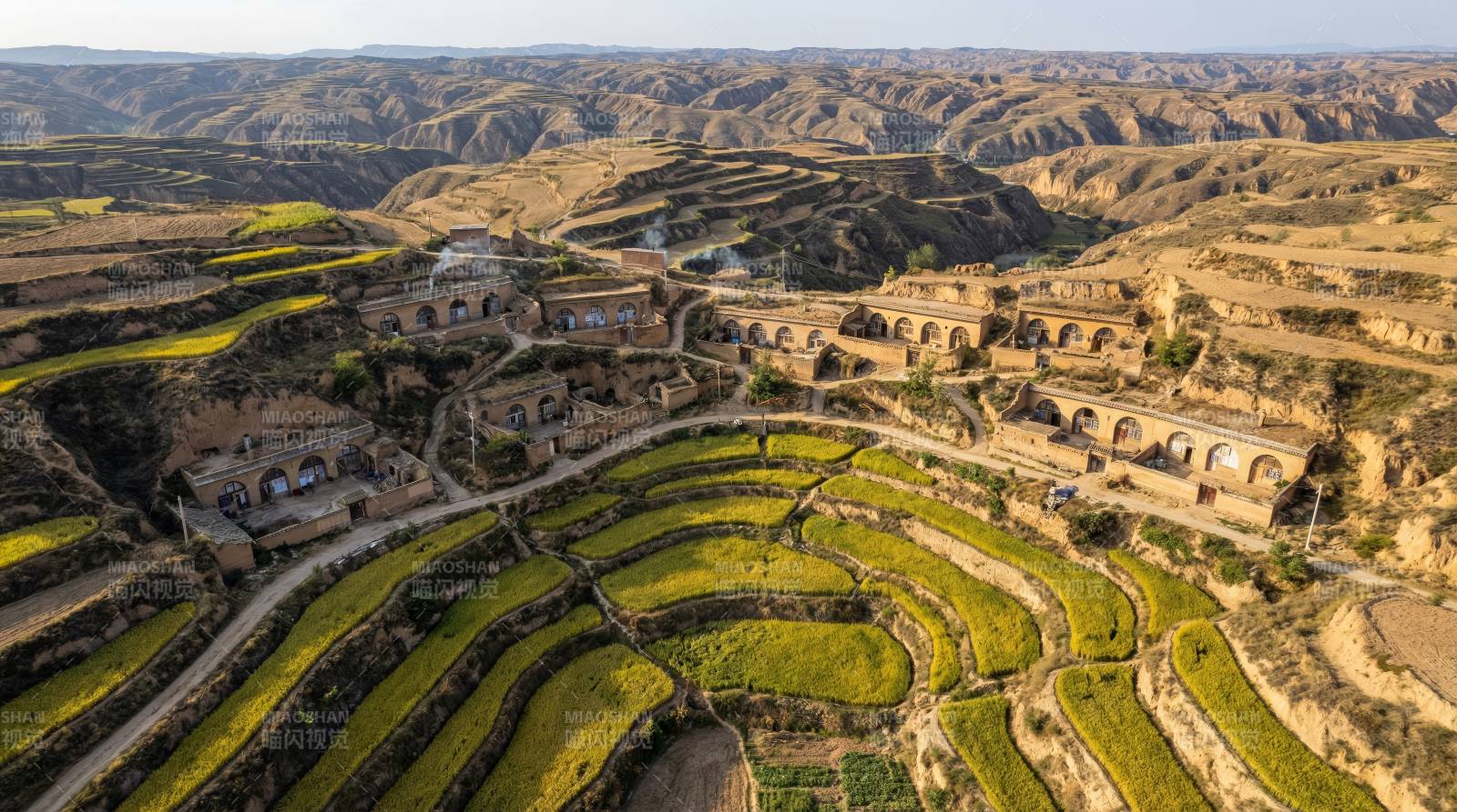 梯田古村风光图片