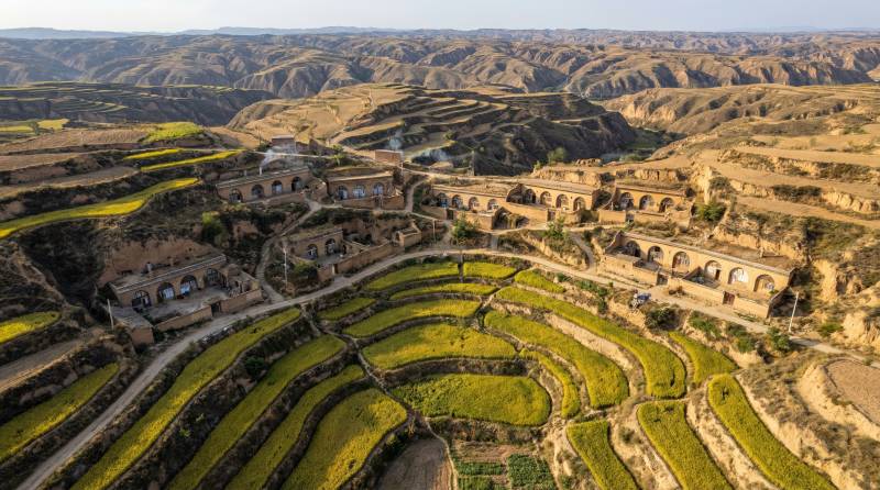 梯田古村风光图片