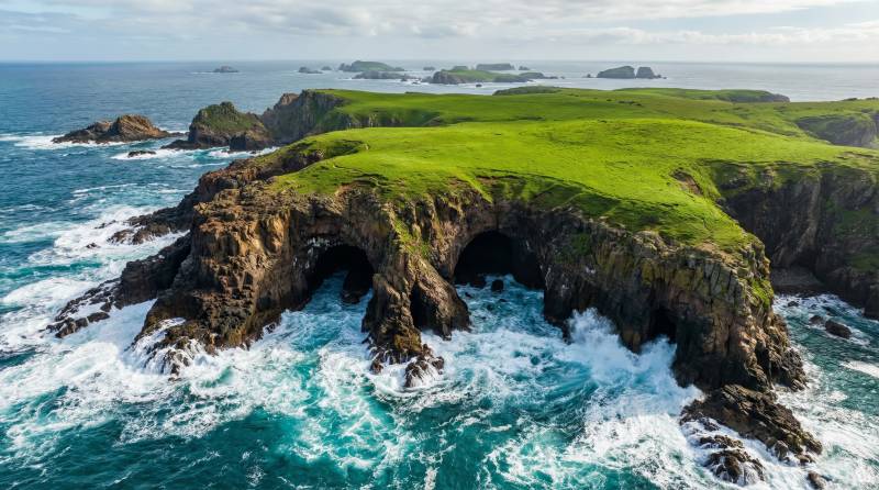 碧海绿崖奇景图片