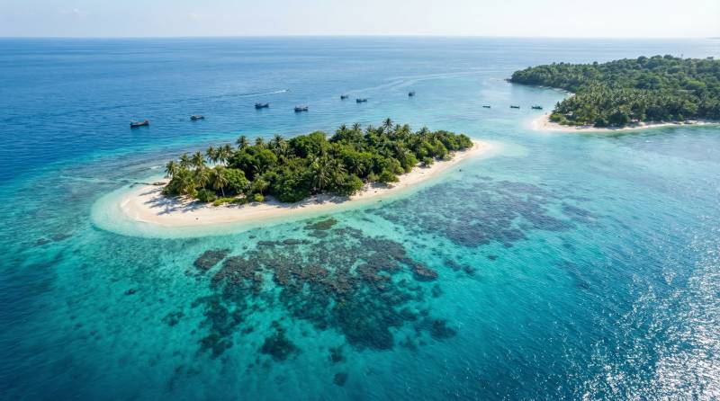 碧海绿岛 静谧天堂图片